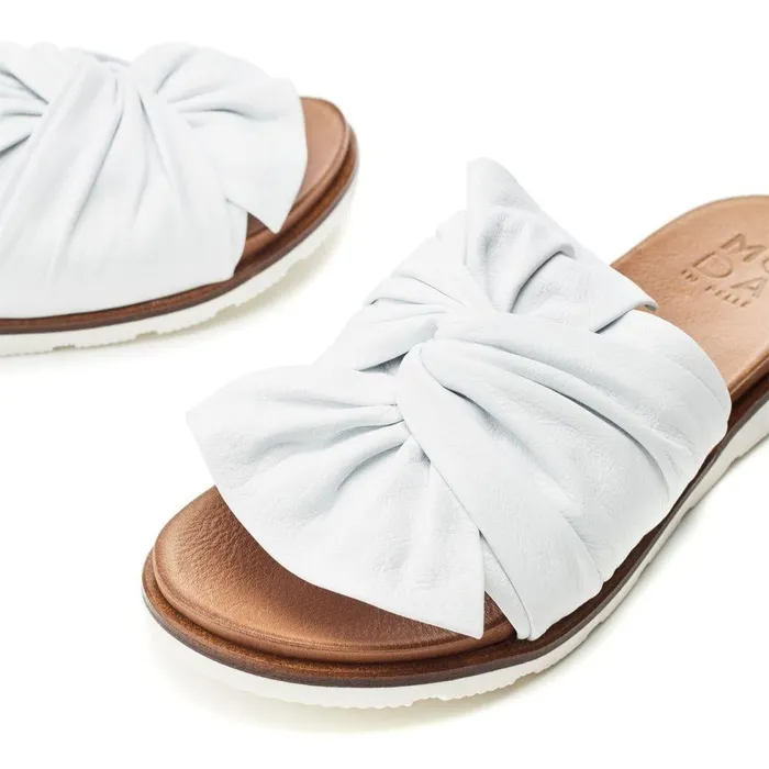Women Moda In Pelle Flatform Sandals Jemini White Leather