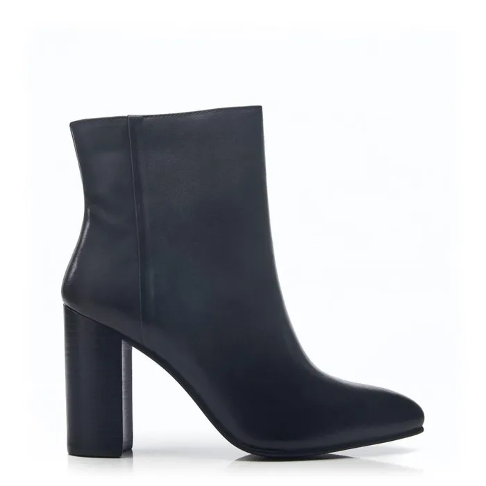 Women Moda In Pelle Heeled And Wedge Boots Bsoleful BKirsten Black Leather
