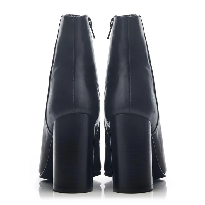 Women Moda In Pelle Heeled And Wedge Boots Bsoleful BKirsten Black Leather