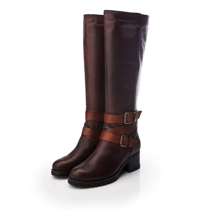 Women Moda In Pelle Heeled And Wedge Boots Hadleigh Dark Brown Leather Women Moda In Pelle Heeled And Wedge Boots Hadleigh Dark Brown Leather