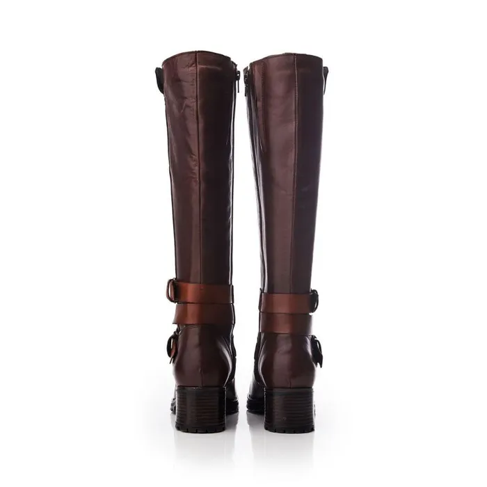 Women Moda In Pelle Heeled And Wedge Boots Hadleigh Dark Brown Leather Women Moda In Pelle Heeled And Wedge Boots Hadleigh Dark Brown Leather