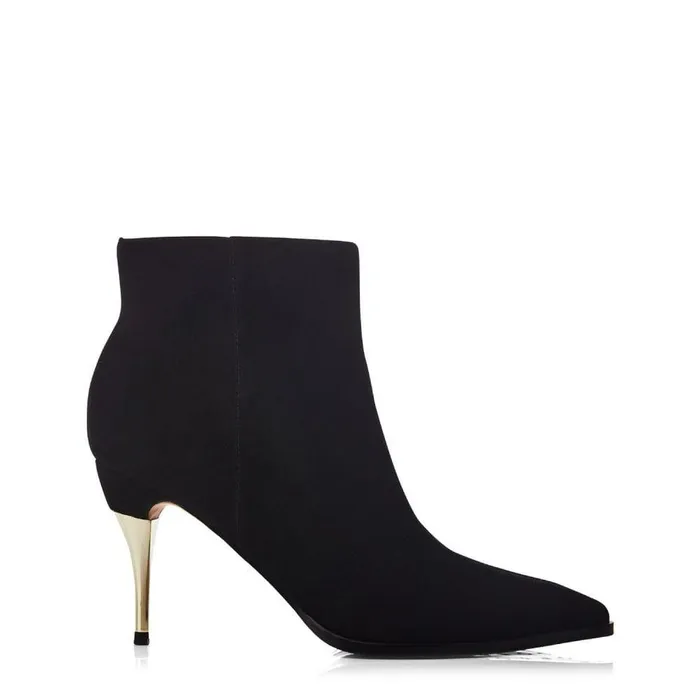 Women Moda In Pelle Heeled And Wedge Boots Keri Black Suede
