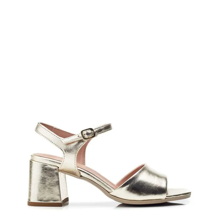 Women Moda In Pelle Heeled Sandals Bsoleful BMiresca Gold Leather