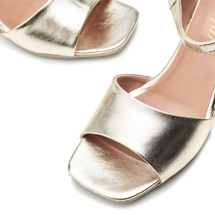 Women Moda In Pelle Heeled Sandals Bsoleful BMiresca Gold Leather