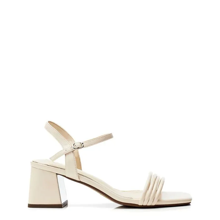 Women Moda In Pelle Heeled Sandals Mayra Off White Porvair