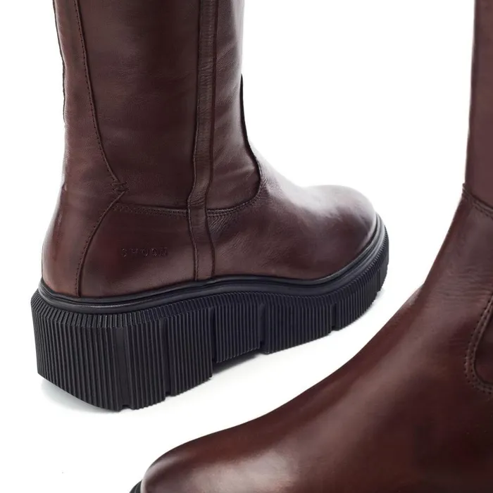 Women Moda In Pelle Knee High Boots Shoon Sh Rivers Dark Brown Leather Women Moda In Pelle Knee High Boots Shoon Sh Rivers Dark Brown Leather