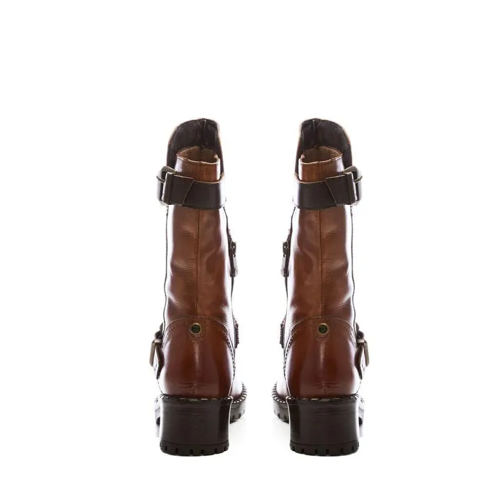 Women Moda In Pelle MidCalf Boots Elsee Tan Leather