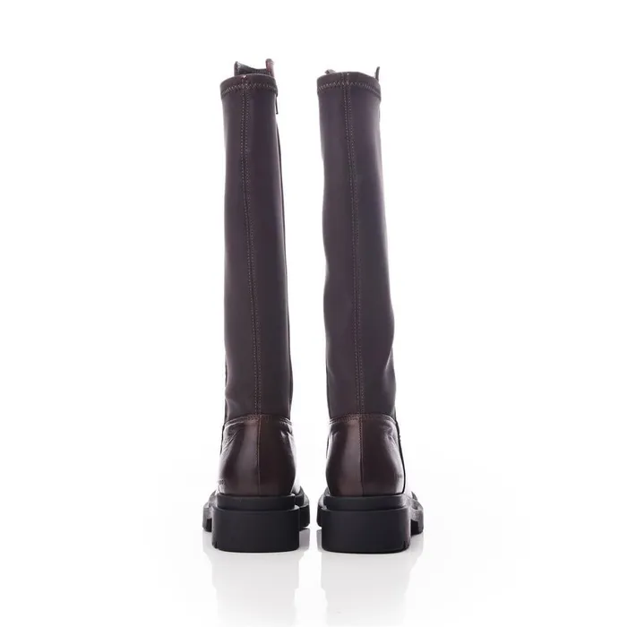 Women Moda In Pelle Over The Knee Boots Shoon Sh Intra Dark Brown Leather Women Moda In Pelle Over The Knee Boots Shoon Sh Intra Dark Brown Leather