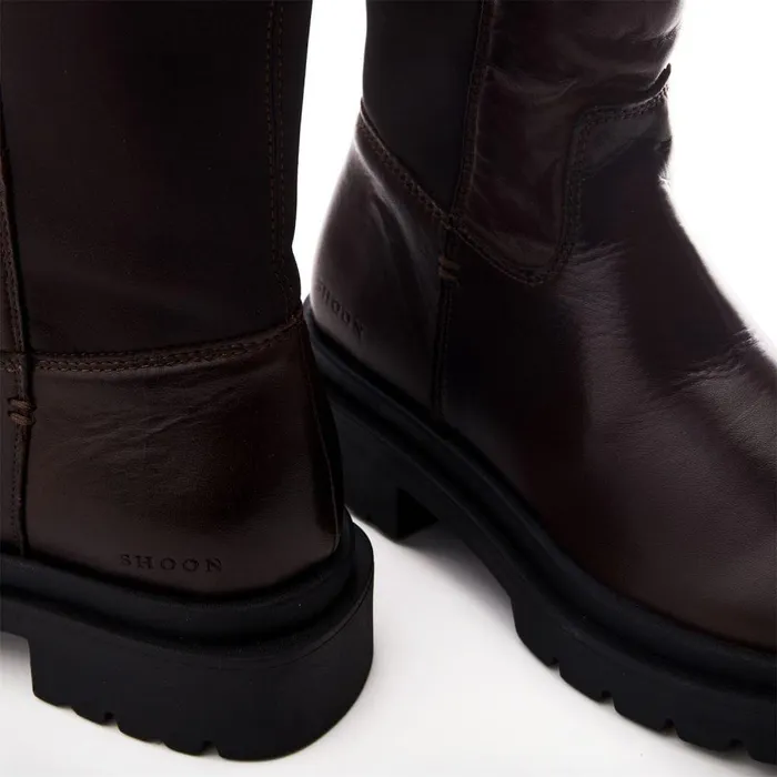 Women Moda In Pelle Over The Knee Boots Shoon Sh Intra Dark Brown Leather Women Moda In Pelle Over The Knee Boots Shoon Sh Intra Dark Brown Leather