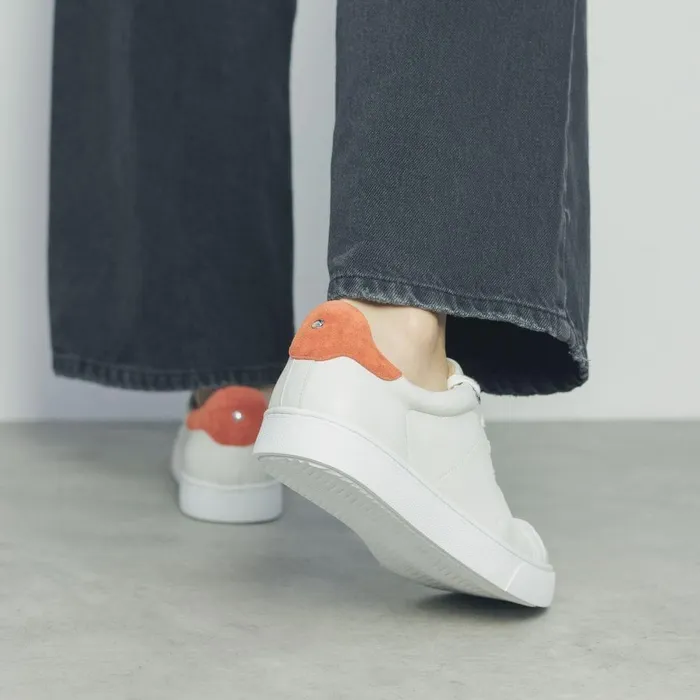 Women Moda In Pelle Platform Trainers Brandie Off White Leather