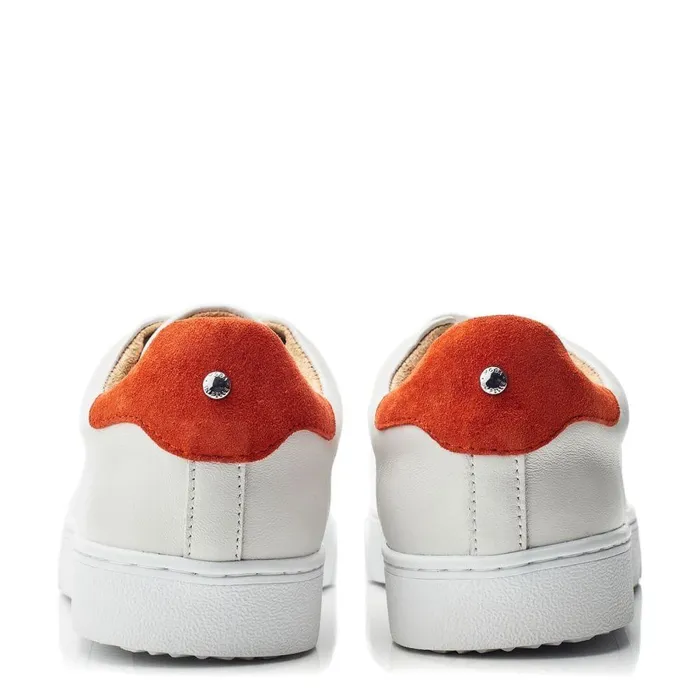 Women Moda In Pelle Platform Trainers Brandie Off White Leather