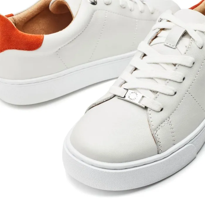 Women Moda In Pelle Platform Trainers Brandie Off White Leather