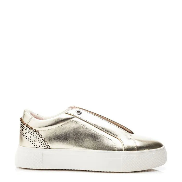 Women Moda In Pelle Platform Trainers Breil Gold Porvair