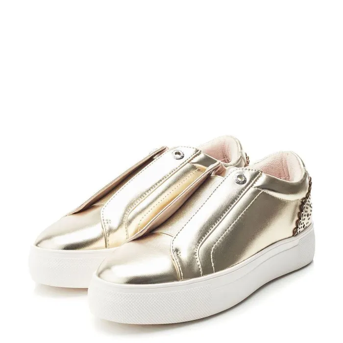 Women Moda In Pelle Platform Trainers Breil Gold Porvair