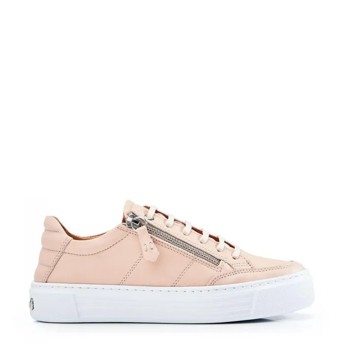Women Moda In Pelle Platform Trainers Shoon Sh Eltha Cameo Leather