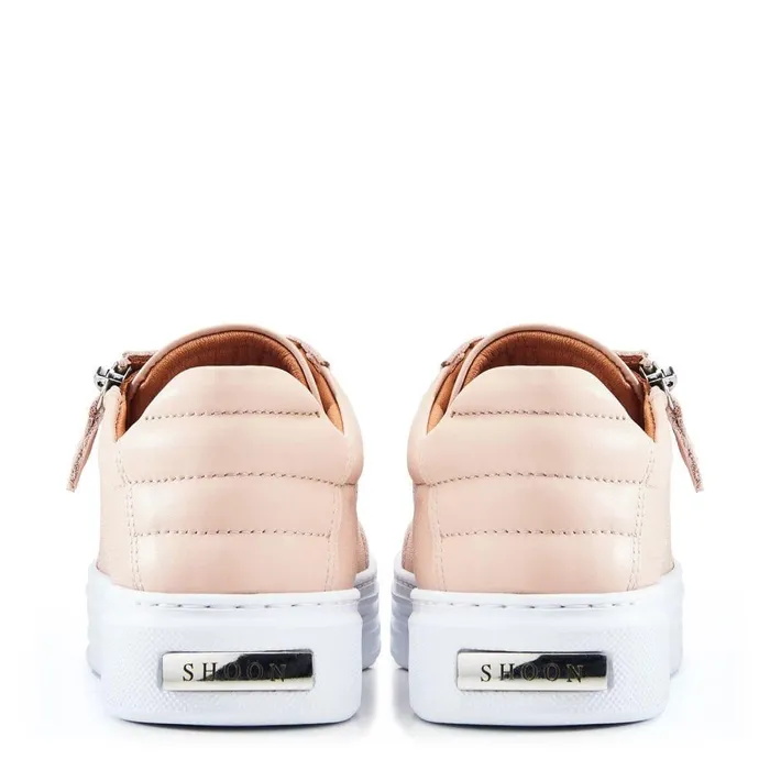 Women Moda In Pelle Platform Trainers Shoon Sh Eltha Cameo Leather