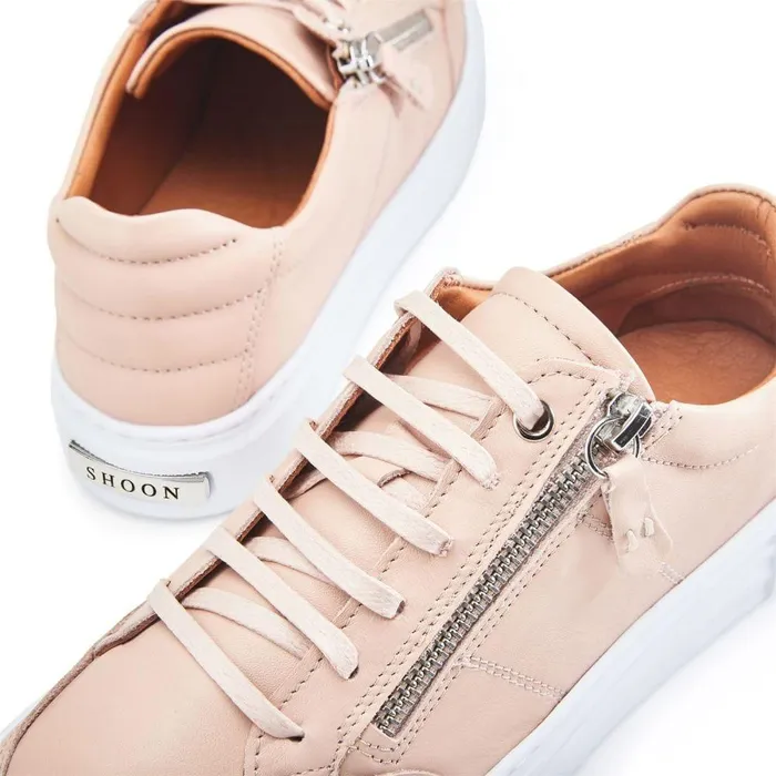 Women Moda In Pelle Platform Trainers Shoon Sh Eltha Cameo Leather