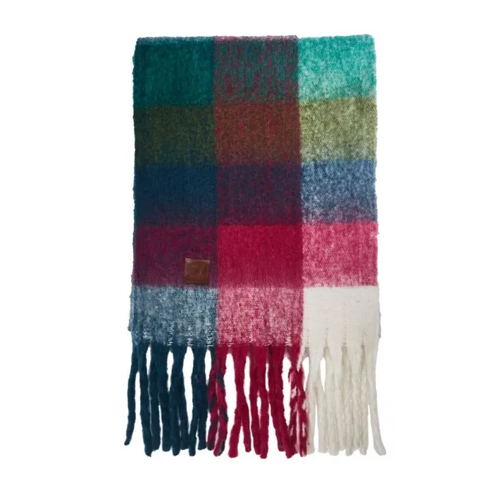 Women Moda In Pelle Scarves Amarascarf Teal Textile Women Moda In Pelle Scarves Amarascarf Teal Textile