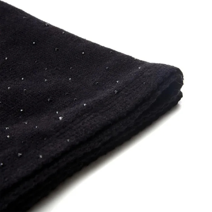 Women Moda In Pelle Scarves Praticioscarf Black Textile Women Moda In Pelle Scarves Praticioscarf Black Textile