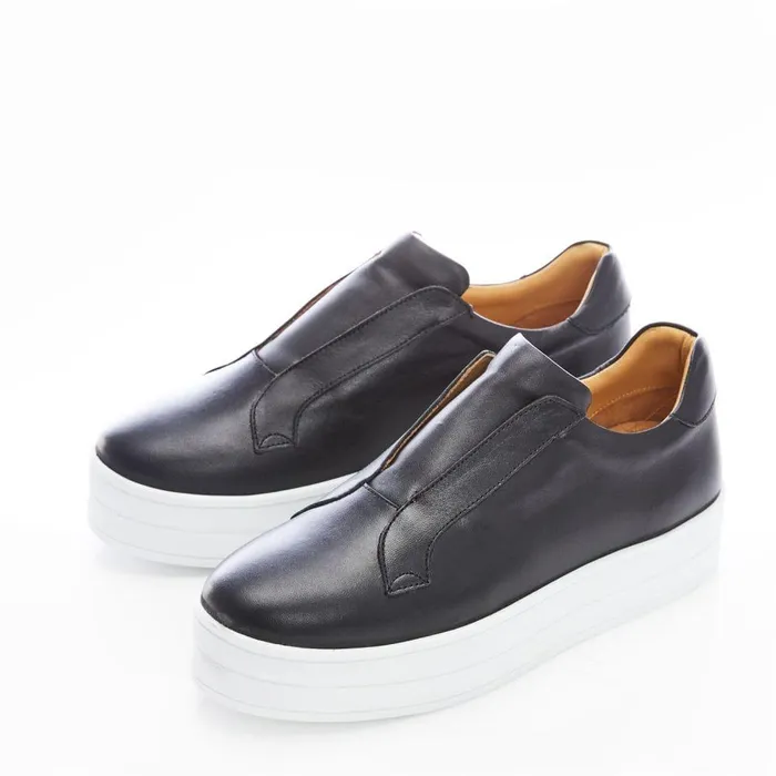 Women Moda In Pelle SlipOn Trainers Bsoleful BBath Black Leather