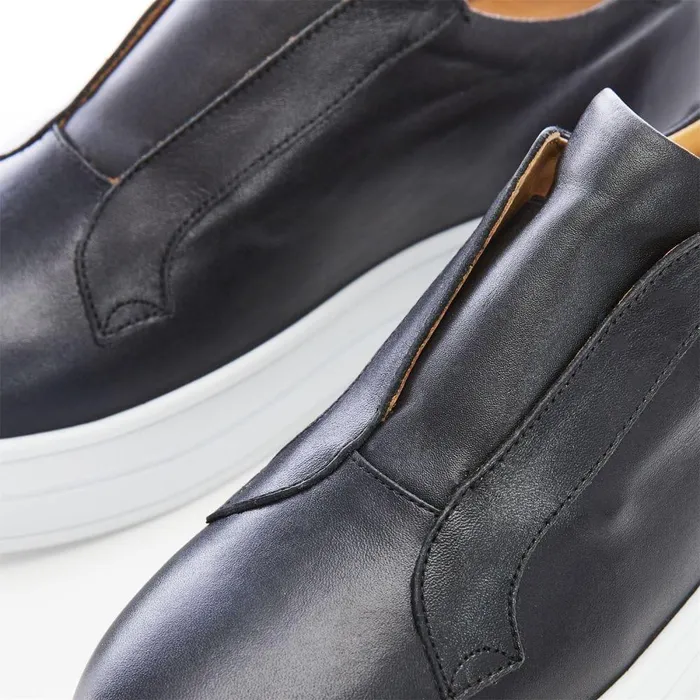 Women Moda In Pelle SlipOn Trainers Bsoleful BBath Black Leather