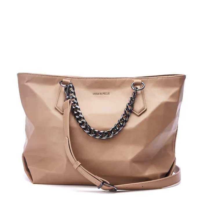 Women Moda In Pelle Tote Bags Berklie Bag Taupe Porvair