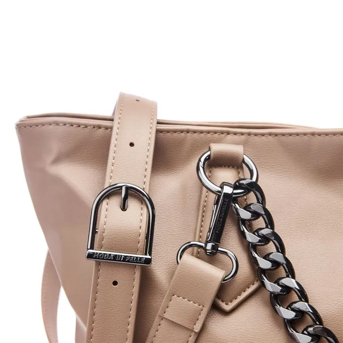 Women Moda In Pelle Tote Bags Berklie Bag Taupe Porvair
