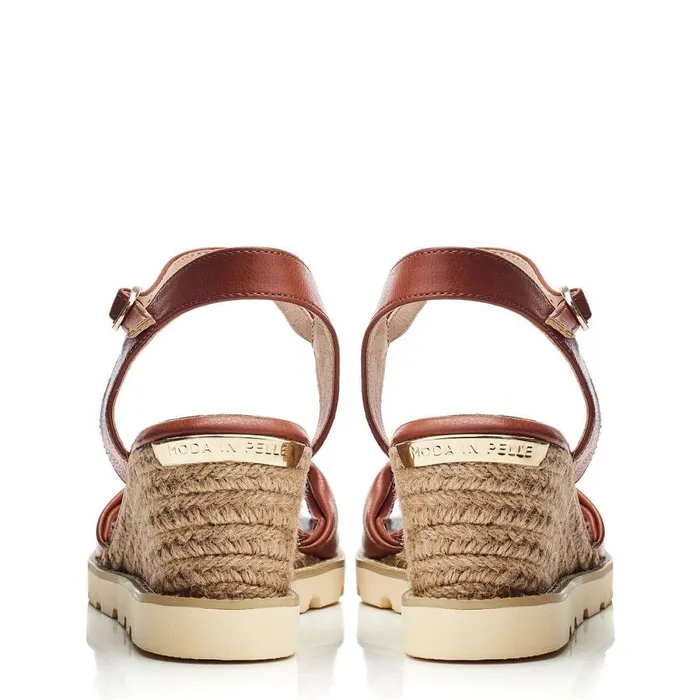 Women Moda In Pelle Wedge Sandals Prisca Tan Porvair
