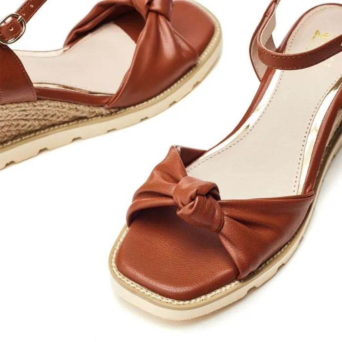 Women Moda In Pelle Wedge Sandals Prisca Tan Porvair