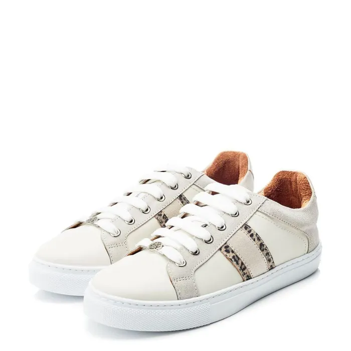 Women Moda In Pelle White Trainers Arzal Off White Leather