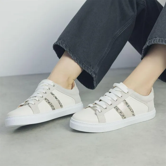 Women Moda In Pelle White Trainers Arzal Off White Leather