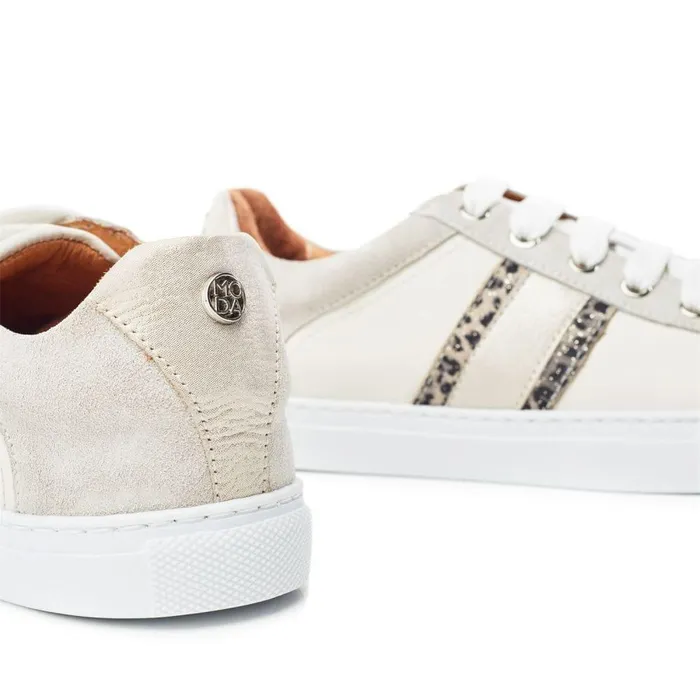 Women Moda In Pelle White Trainers Arzal Off White Leather