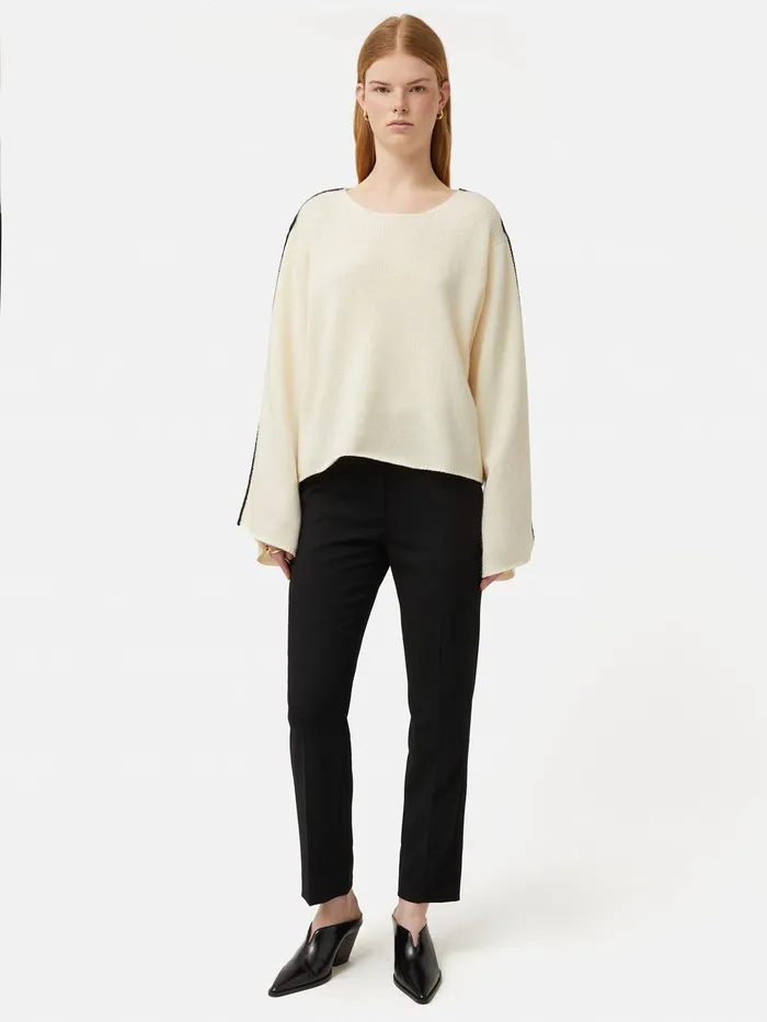 Women Modern Crepe Marden Trouser Black Jigsaw Coords