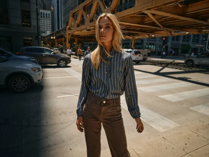 Women MOS MOSH MMBiles Stripe Blouse Salute Navy Blouses and Tops