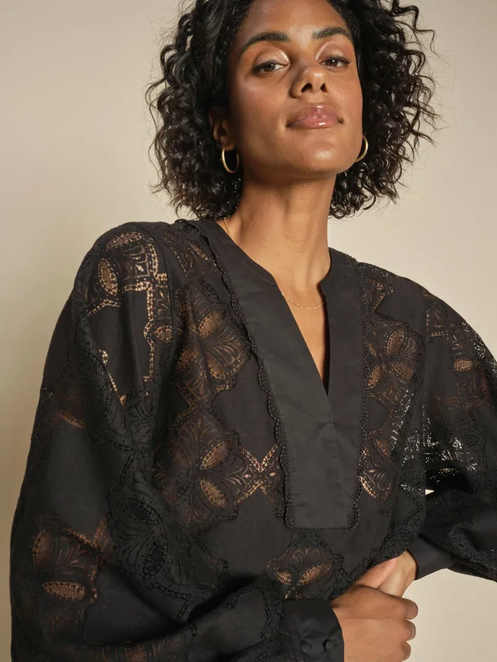 Women MOS MOSH MMYen Lace Blouse Black Blouses and Tops Women MOS MOSH MMYen Lace Blouse Black Blouses and Tops