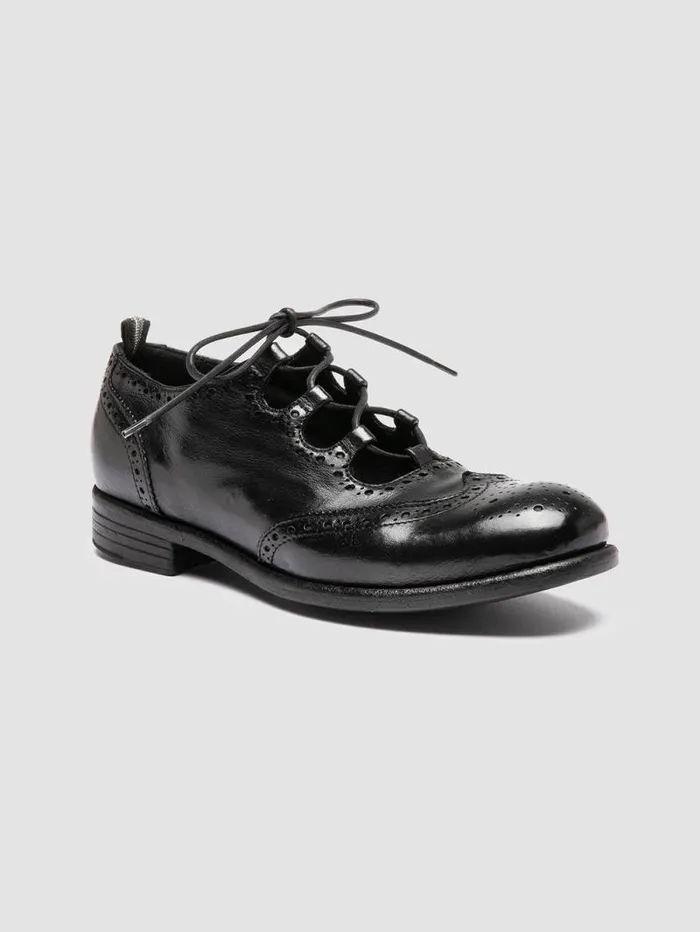 Women Officine Creative Footwear CALIXTE 079 Black Leather Oxford Shoes