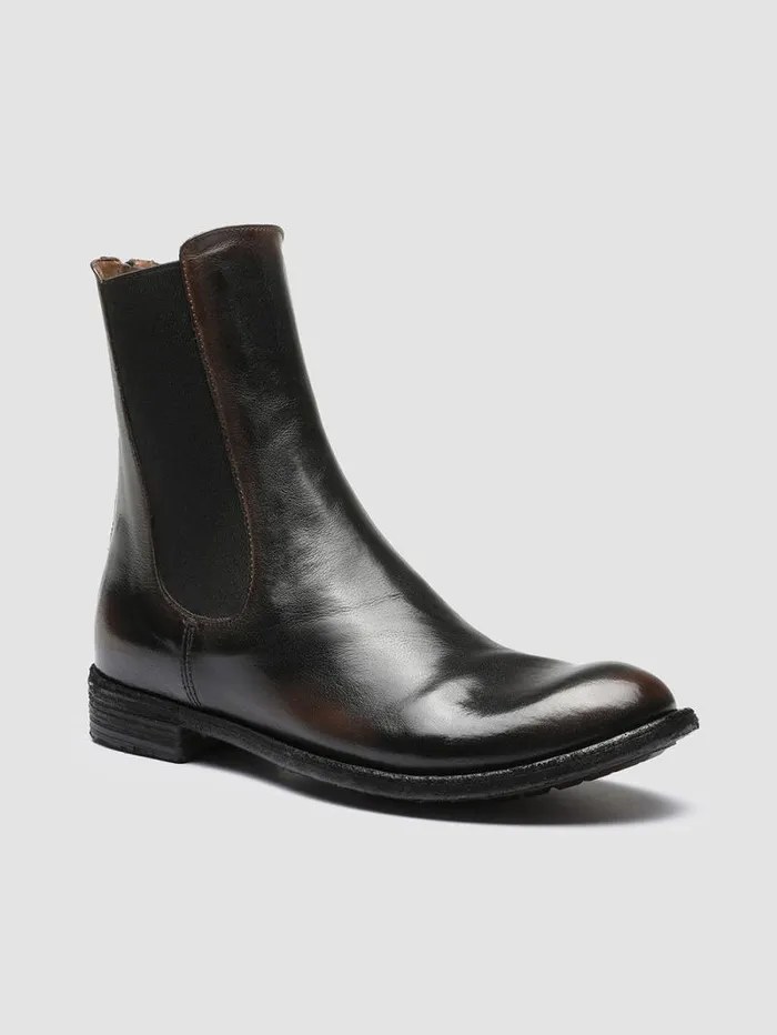 Women Officine Creative Footwear LEXIKON 073 Dark Brown Leather Chelsea Boots Women Officine Creative Footwear LEXIKON 073 Dark Brown Leather Chelsea Boots