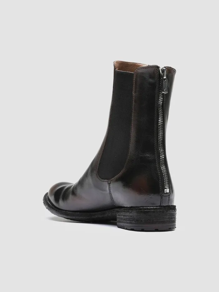 Women Officine Creative Footwear LEXIKON 073 Dark Brown Leather Chelsea Boots Women Officine Creative Footwear LEXIKON 073 Dark Brown Leather Chelsea Boots