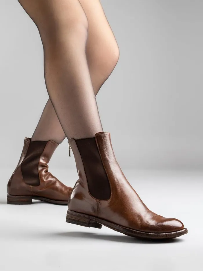 Women Officine Creative Footwear LEXIKON 073 Dark Brown Leather Chelsea Boots Women Officine Creative Footwear LEXIKON 073 Dark Brown Leather Chelsea Boots