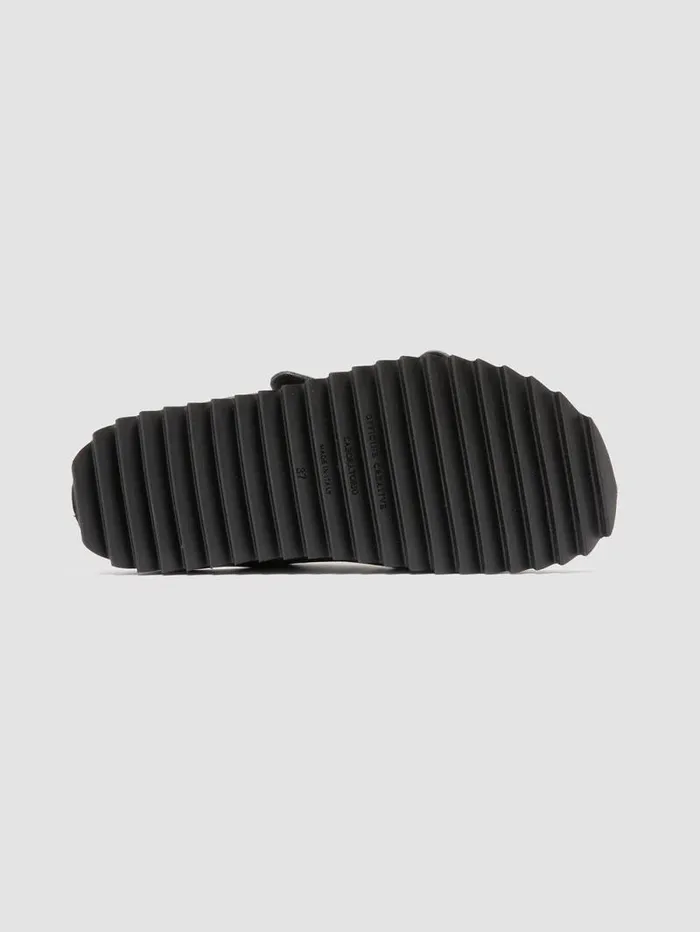 Women Officine Creative Footwear PELAGIE 021 Black Leather Slide Sandals