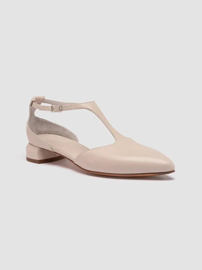 Women Officine Creative Footwear SAGE 103 Ivory Leather TBar Shoes Women Officine Creative Footwear SAGE 103 Ivory Leather TBar Shoes