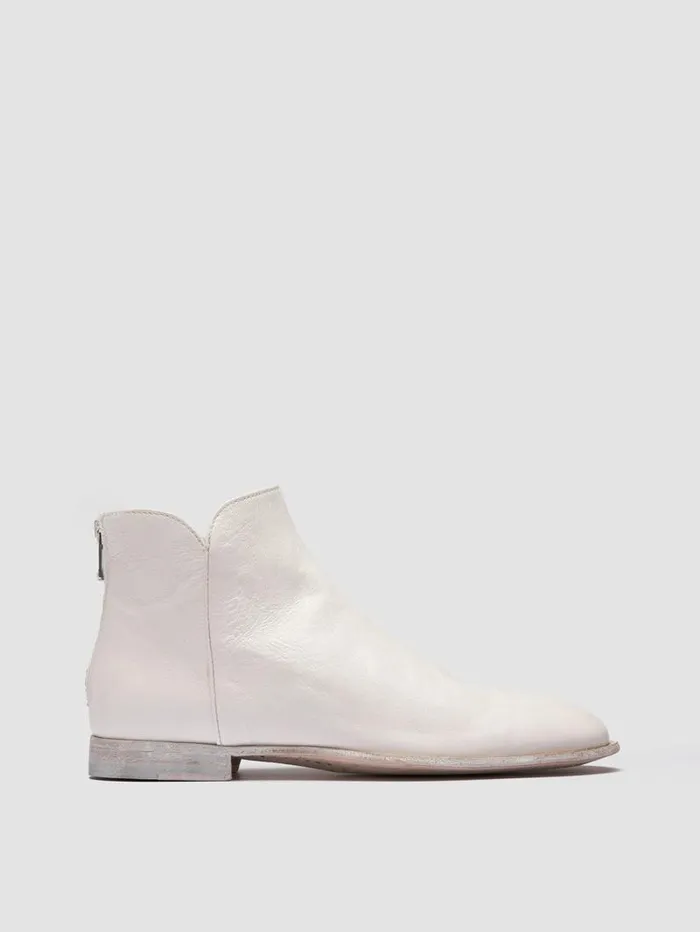 Women Officine Creative Footwear SOLITUDE 106 White Suede Zipped Boots