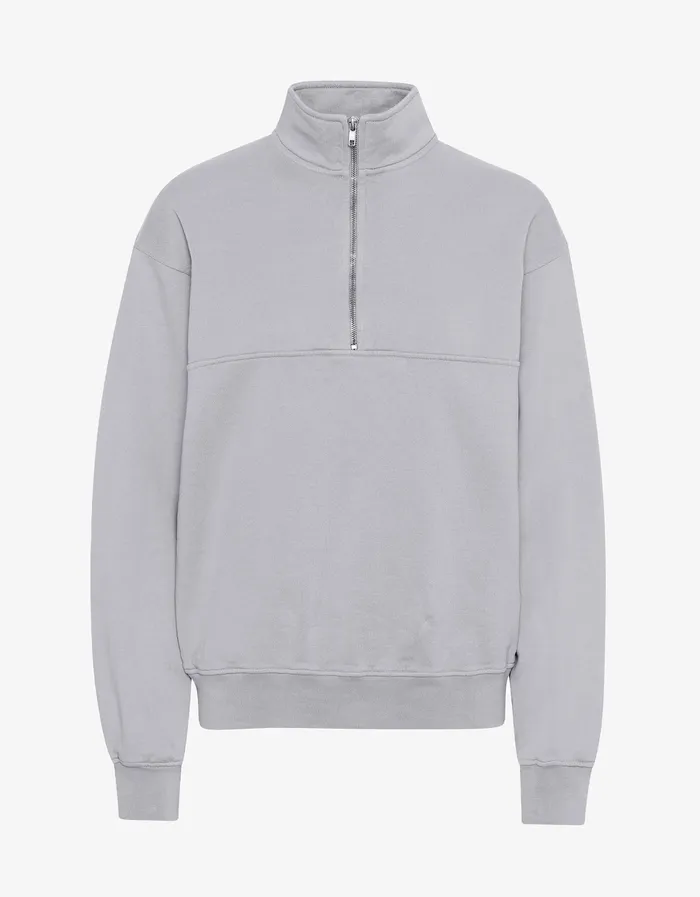 Women Organic Quarter Zip 8211 Limestone Grey Quarter Zips Colorfulstandard