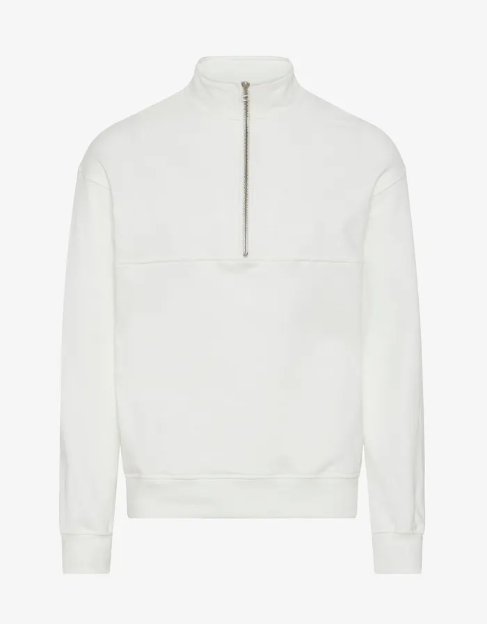 Women Organic Quarter Zip 8211 Optical White Quarter Zips Colorfulstandard