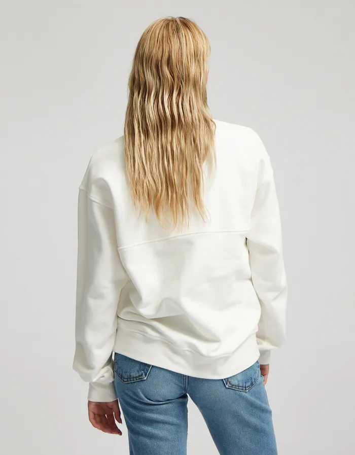 Women Organic Quarter Zip 8211 Optical White Quarter Zips Colorfulstandard