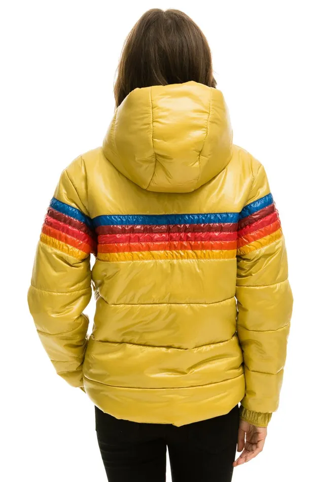 Women Outerwear Aviator Nation 5 STRIPE LUXE TREKKER JACKET 8211 GLOSSY KHAKI Women Outerwear Aviator Nation 5 STRIPE LUXE TREKKER JACKET 8211 GLOSSY KHAKI