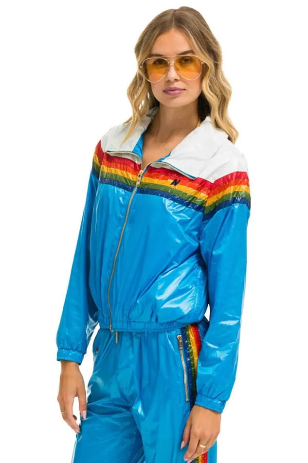 Women Outerwear Aviator Nation 5 STRIPE WINDBREAKER 8211 VINTAGE WHITE DRESDEN GLOSSY Women Outerwear Aviator Nation 5 STRIPE WINDBREAKER 8211 VINTAGE WHITE DRESDEN GLOSSY