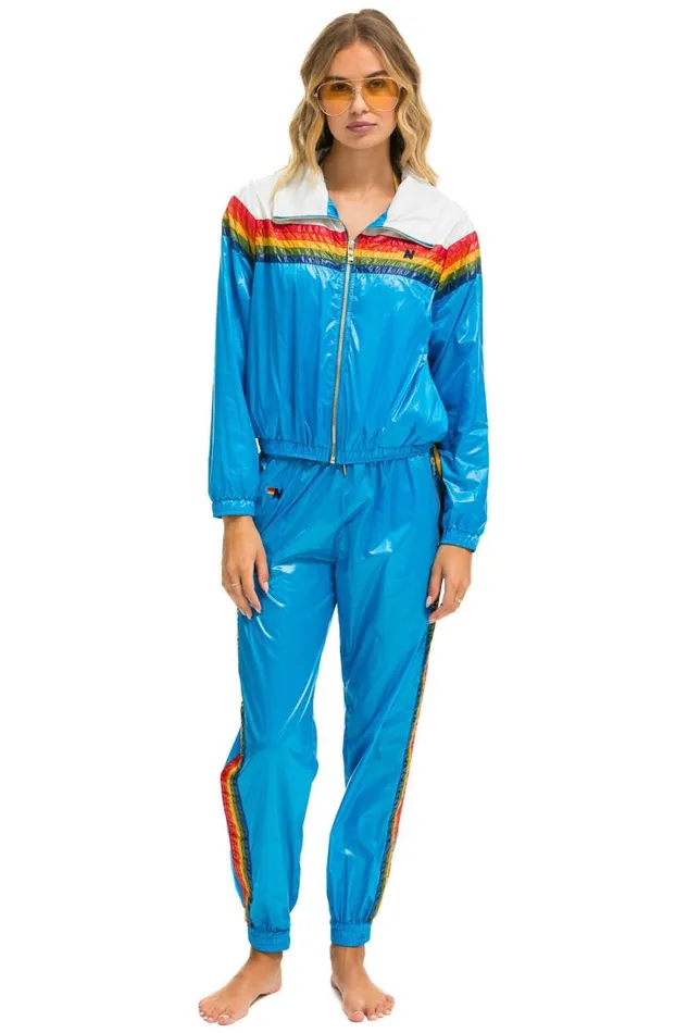 Women Outerwear Aviator Nation 5 STRIPE WINDBREAKER 8211 VINTAGE WHITE DRESDEN GLOSSY Women Outerwear Aviator Nation 5 STRIPE WINDBREAKER 8211 VINTAGE WHITE DRESDEN GLOSSY