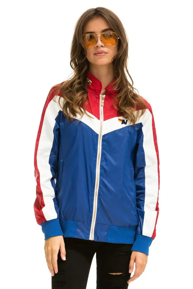 Women Outerwear Aviator Nation WINDBREAKER JACKET 8211 CLASSIC USA