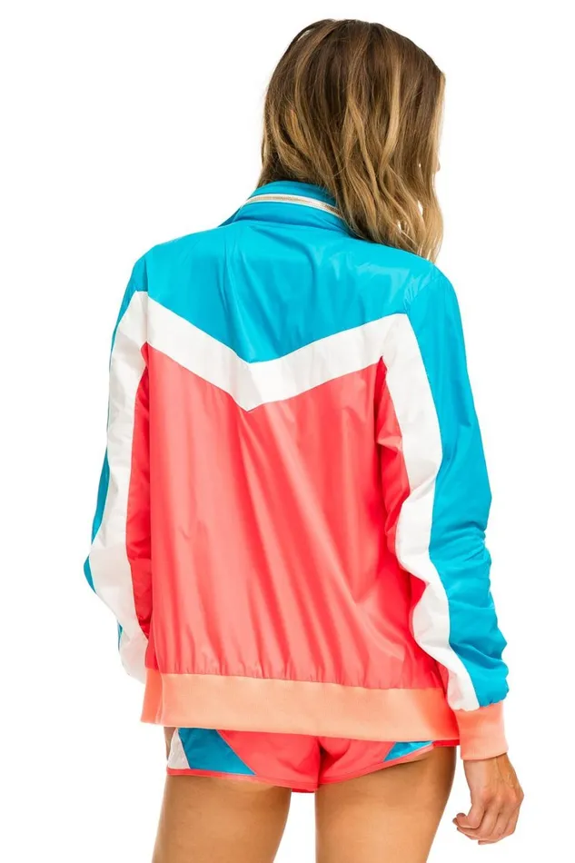 Women Outerwear Aviator Nation WINDBREAKER JACKET NEON CORAL Women Outerwear Aviator Nation WINDBREAKER JACKET NEON CORAL